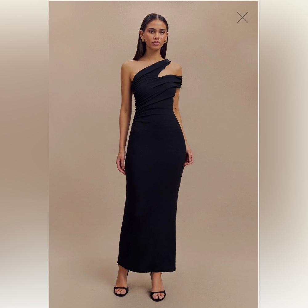Meshki Anastasia one shoulder maxi dress